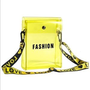 Small Crossbody Bag Adjustable Strap Transparent